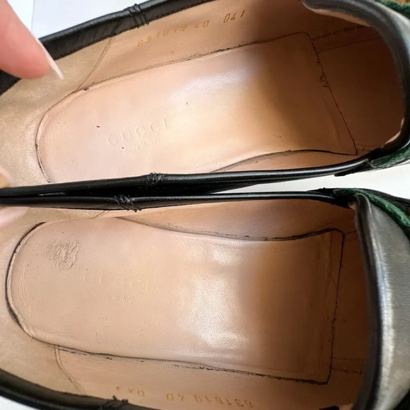 Gucci Brixton Horsebit Web Leather Loafers Womens size 40 - Picture 6 of 12